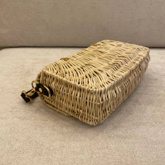 Fendi Limited Edition Baguette Wicker Bag with Leather Strap