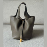 Hermès Etoupe Picotin Lock 18 with Gold Hardware - Stamp W