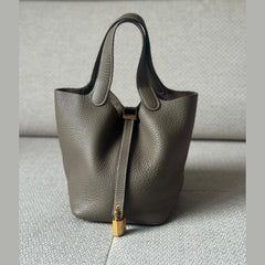 Hermès Etoupe Picotin Lock 18 with Gold Hardware - Stamp W