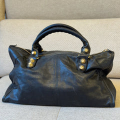 Balenciaga Large Black Leather Classic City Bag