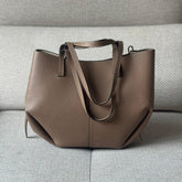 Polène Root Textured Leather Cyme Tote Bag