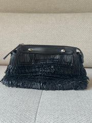 Fendi Black Fringe By The Way Top Handle Bag