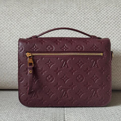 Louis Vuitton Grenat Monogram Empreinte Pochette Métis with Strap