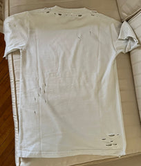 Balenciaga "Hi My Name Is" Distressed Cotton T-Shirt - Size XXs
