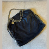 Stella McCartney Black Shaggy Deer Falabella Tote