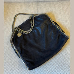 Stella McCartney Black Shaggy Deer Falabella Tote