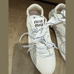 Miu Miu White Deco Sneakers - Size 37.5