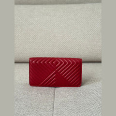 Prada Diagramme Red Quilted Wallet on Chain