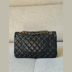 Chanel Black Medium Quilted Lambskin Double Flap Bag