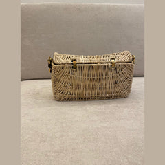 Fendi Limited Edition Baguette Wicker Bag with Leather Strap