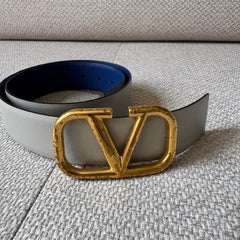 Valentino V Logo Reversible Belt - Size 75