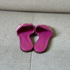 Valentino Pink Fringe Limited Edition Flat Sandals - Size 37