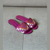 Valentino Pink Fringe Limited Edition Flat Sandals - Size 37