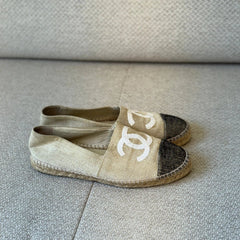 Chanel Two Tone Canvas Espadrilles - Size 40