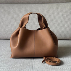 Polène Textured Camel Numéro Neuf Large Top Handle Bag
