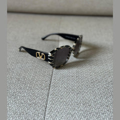 Valentino Black Oversized Sunglasses