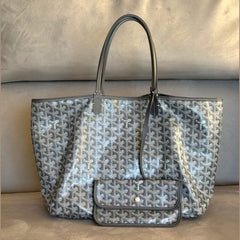 Goyard Grey Saint Louis PM Shoulder Bag