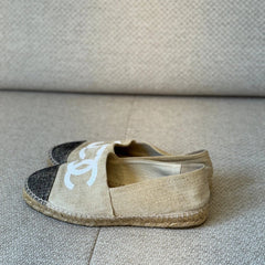 Chanel Two Tone Canvas Espadrilles - Size 40