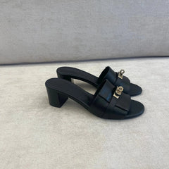 Hermès Black Gigi 50 Sandal - Size 37.5