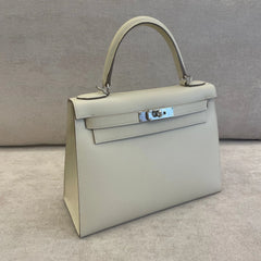 Hermès Kelly 28 Craie Epsom Leather PHW
