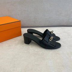 Hermès Black Gigi 50 Sandal - Size 37.5