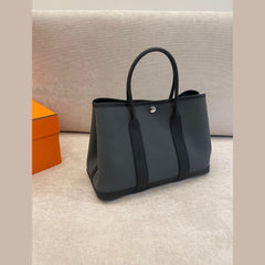 Hermès Garden Party 30 Vert Mangrove/Noir