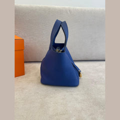 Hermès Picotin 18 Bleu Royal GHW with Box and Receipt