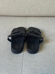 Hermès Black Calfskin Leather Chypre Sandals - Sizes 39.5 & 40