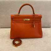 Hermès Kelly 35 Chèvre Mysor Leather GHW