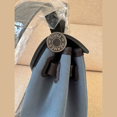 Hermès Herbag 31 Bleu Jean / Black PHW Top Handle with Strap