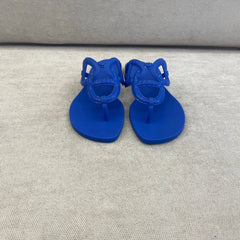 Hermès Blue Egerie Jelly Sandals - Size 38