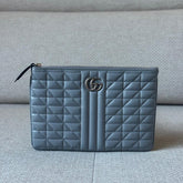 Gucci Grey GG Marmont Clutch