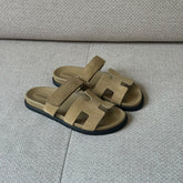 Hermès Suede Beige Chypre Sandals - Size 40