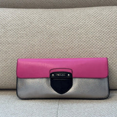 Prada Tricolor Cinghiale Clutch