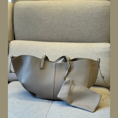 Polène Taupe Large Cyme Tote