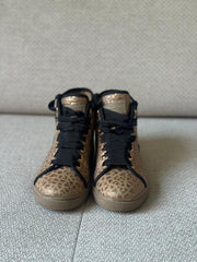 Louis Vuitton Punchy High Top Sneakers with Sequined LV Patch - Size 37