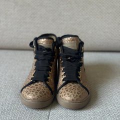 Louis Vuitton Punchy High Top Sneakers with Sequined LV Patch - Size 37