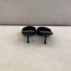 Saint Laurent Black Satin Mules - Size 41