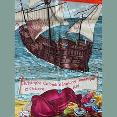 Hermès “Christophe Colomb Découvre L’Amérique” Silk Jacquard Scarf 90