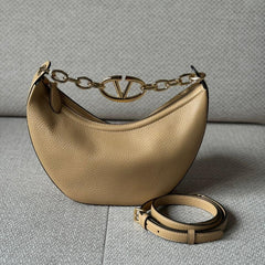 Valentino VLogo Moon Small Hobo Bag with Strap