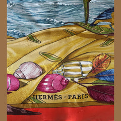 Hermès “Christophe Colomb Découvre L’Amérique” Silk Jacquard Scarf 90