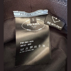 Prada Black Re-Nylon Bucket Hat - Size Small
