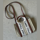 Chloé Small Beige Woody Tote with Strap