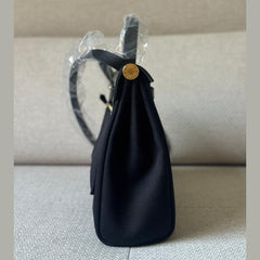 Hermès Black Herbag Zip 31 with GHW Top Handle Bag - Stamp K