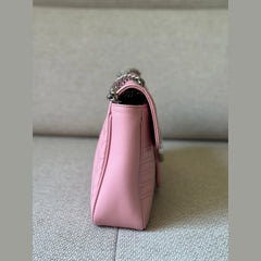 Gucci GG Marmont Medium Pink Leather with Silver Hardware