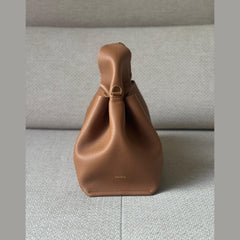 Polène Textured Camel Numéro Neuf Large Top Handle Bag