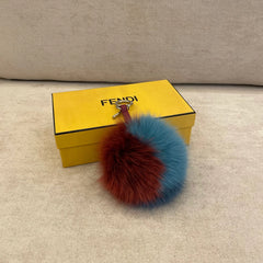 Fendi MultiColor Fox Fur PomPom Bag Charm