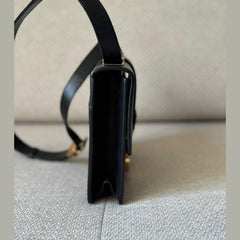 Christian Dior Black Dior Montaigne with Gold Hardware Shoulder Bag