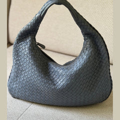 Bottega Veneta Blue/Grey Intrecciato Leather Hobo Bag