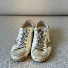 Golden Goose Superstar Glitter Sneakers - Size 40